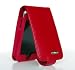 Red Prima iPhone Premium Leather Flip Style Case for 3G