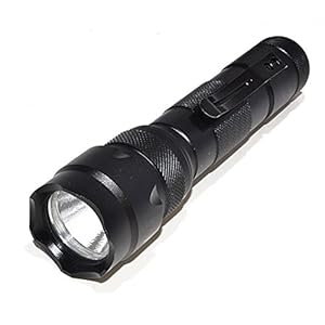 OREI 400 Lumens Professional High Quality Ultra Bright Tactical LED Flashlight with Rechargeable Lithium Battery - Charger Included