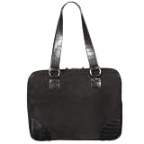 Mango Tango Slimline Faux Suede Laptop Bag - Black... by