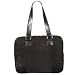 Mango Tango Faux Suede with Faux Croc Accents Slimline Laptop Bag - Black (17