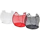 Ikea Mesh Laundry Basket, Collapsible, White