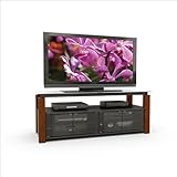 Sonax Berlin Real Wood Uprights TV Stand for 48-68 Inch Flat Panel TVs