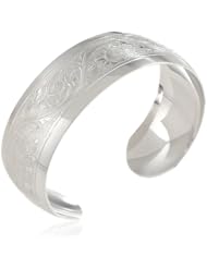 Sterling Silver Polished Embossed Cuff Bracelet