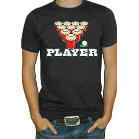 Beer Pong Player T-Shirt (Black) #962