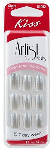 (2 Pack) Kiss Artist Nails Chip-Free Manicure 7 Day Wear Short Length 51052