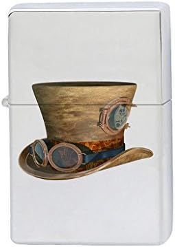 Steampunk Hat Silver Flip Top Lighter