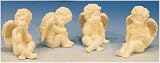 Eigenschaften Hofgarten  / Engel sitzend weiss 4 sort.; H 5,5 cm, Set a 12 Stueck