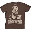 Big Lebowski World of Pain Chocolate Adult T-shirt