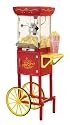 Nostalgia Electrics CCP-200 Vintage Collection 48-Inch Popcorn Cart, Red