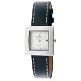 Peugeot Womens 315BL Silver-Tone Blue Leather Strap