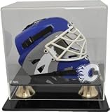 Calgary Flames Mini Hockey Helmet Display Case, Horizontal View