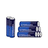 Pro Series Premium High Capacity AA 2700 mAh Rechargeable Ni-MH Battery 8-PACK w/ Mini Tripod & Battery Holder