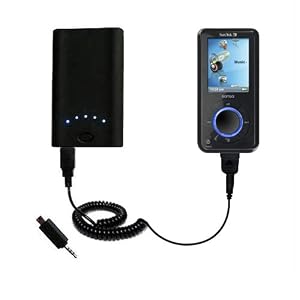 High Capacity Rechargeable External Battery Pocket Charger for the Sandisk Sansa E260 – uses Gomadic TipExchange Technology