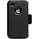 OtterBox Universal Defender Case for iPhone 4 (Black Silicone & Black Plastic)