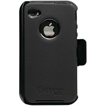 OtterBox Universal Defender Case for iPhone 4 (Black Silicone & Black Plastic)