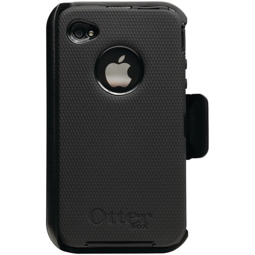 OtterBox Universal Defender Case for iPhone 4 (Black Silicone & Black Plastic)