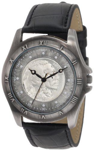 August Steiner Mens CN002S-AS Round Buffalo Nickel Collectors Gold Coin Watch