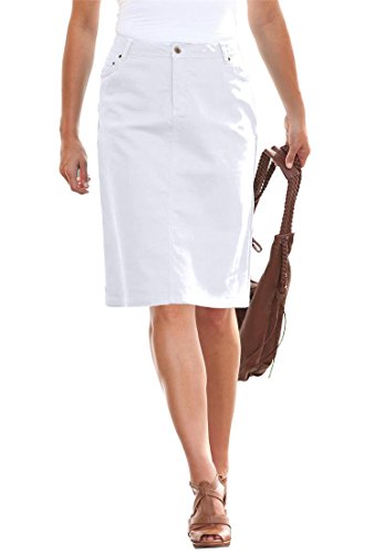 Jessica London Women's Plus Size Denim Skirt