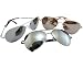 G&G Chrome Metal Silver Mirrored Aviator Sunglasses 3 Pair Special Spring Hinges, 1Chrome 1Black 1Gold