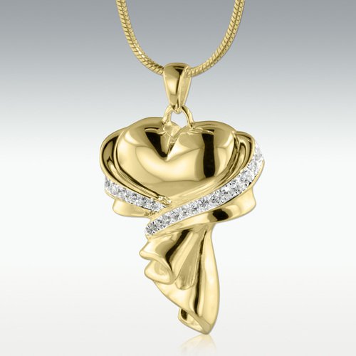 Wrapped in Love 14k Gold Vermeil Cremation Jewelry