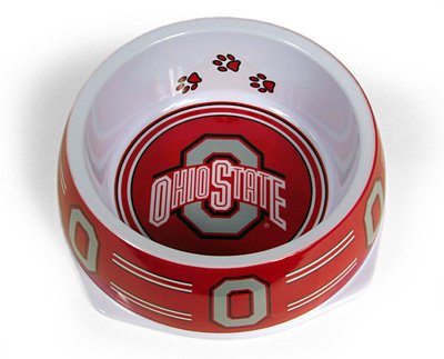 Ohio State NCAA Dog Food Water Bowl Large