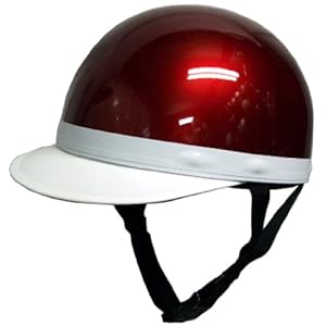 【クリックで詳細表示】【特価】FS-605 白ツバ 半キャップ レッド