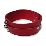 KinkLab Bondage Basics Leather Collar, Red