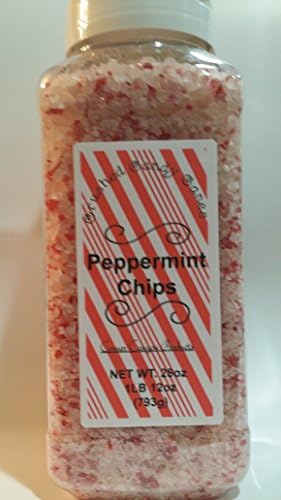 Crushed Peppermint Candy Cane CHIPS,RED AND CLEAR CRYSTALS, 28 oz shaker bottles Sprinkle on top of whip Creme, Use on Cookies, Cakes, Cake pops, Ice Cream, Gingerbread Houses, as a topping or mix right in Perfect for Birthdays, Holidays, Christmas, Valentines Day, or any other special occasion, Made in America, from US Candy Canes, Bulk 1 3/4 of a pound, 793g, shaker Corner Canyon Products