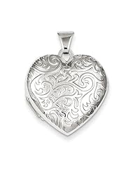 Sterling Silver 21mm Scrolled Riversible Heart Locket. Metal Wt- 2.5g