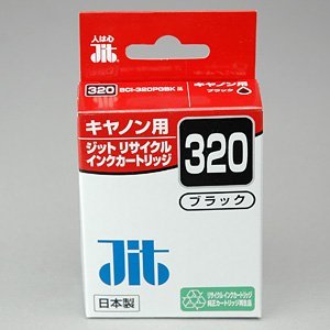 【クリックで詳細表示】JIT リサイクルインクカートリッジ ブラック キヤノン BCI-320BK互換 JIT-C320B