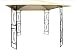 DELUXE 3M X 3M CREAM ROOF GARDEN GAZEBO STEEL FRAMED MODERN PARTY TENT MARQUEE