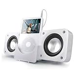 Portable Fold-up SPEAKER SYSTEM for iPod & MP3 Player in WHITE