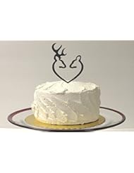 Kitchen: Country DOE AND BUCK Wedding Cake Topper Country Western Cake Topper Hunter Wedding Cake Topper Wilderness Cake Topper - Creative Butterfly XOX INC