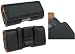 PCMICROSTORE Brand LG Voyager VX-10000 VX10000 Black Leather Texture Horizontal Holster Carrying Case With Belt Loop And Clip
