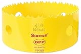Starrett DH0414 Bi-Metal Dual Pitch Professional Hole Saw, HSS Teeth, 4-1/4 Diameter, 1-5/8 Cutting 