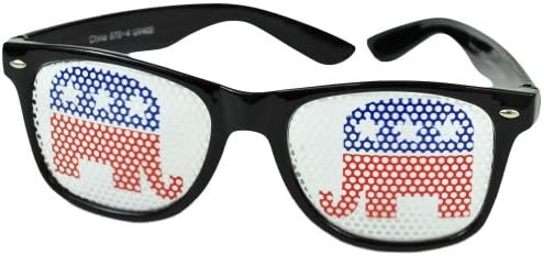Sun Glasses Black Novelty Wayfarer Style Beach Shades Costume Specs Rebublican