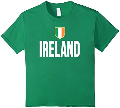 Kids IRELAND T-Shirt Irish Pride Flag Soccer Team Rugby Tee 12 Kelly Green