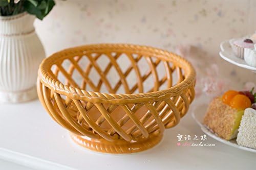 Export trade fashion creative fruit plate fruit bowl bread basket storage basket woven baskets handmade ceramics