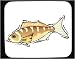Mouse Pad with bass, water, chalk, fish
