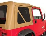 Rampage Products Replacement Tinted Windows (Fits Rampage Tops Only) Mesh Jeep Wrangler 1997 to 2006 3 piece kit(2 quarter side, 1 rear) Denim Black