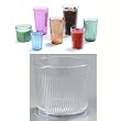 Carlisle 9 oz Old Fashion Crystalon Stack All Ribbed Texture Break-Resistant SAN / Color: Clear / Quantity: One Dozen (12)