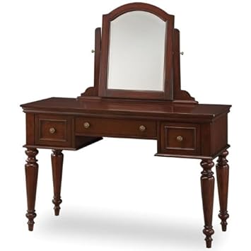 Home Styles 5537-70 Lafayette Vanity Table and Mirror, Cherry Finish