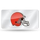 NFL Cleveland Browns Laser Cut Auto Tag, Silver