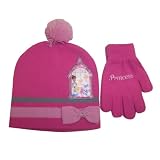 Disney Princess Girl's Beanie Knit Hat and Glove Set (4-14)