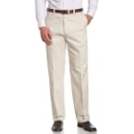 Savane Men's Flat Front Wrinkle Free Twill
