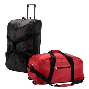 International Traveller 9412-30S-RED 30 Inch Trolley Duffle - Red