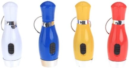 Three LED mini flashlight keychain bowling random color