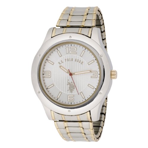 U.S. Polo Assn. Men's USC80013 Oversized Bezel Silver Dial Expansion Watch
