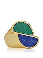Marc by Marc Jacobs Anillo Half Circles (Dorado / Verde / Azul)
