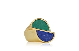 Marc by Marc Jacobs Anillo Half Circles (Dorado / Verde / Azul)